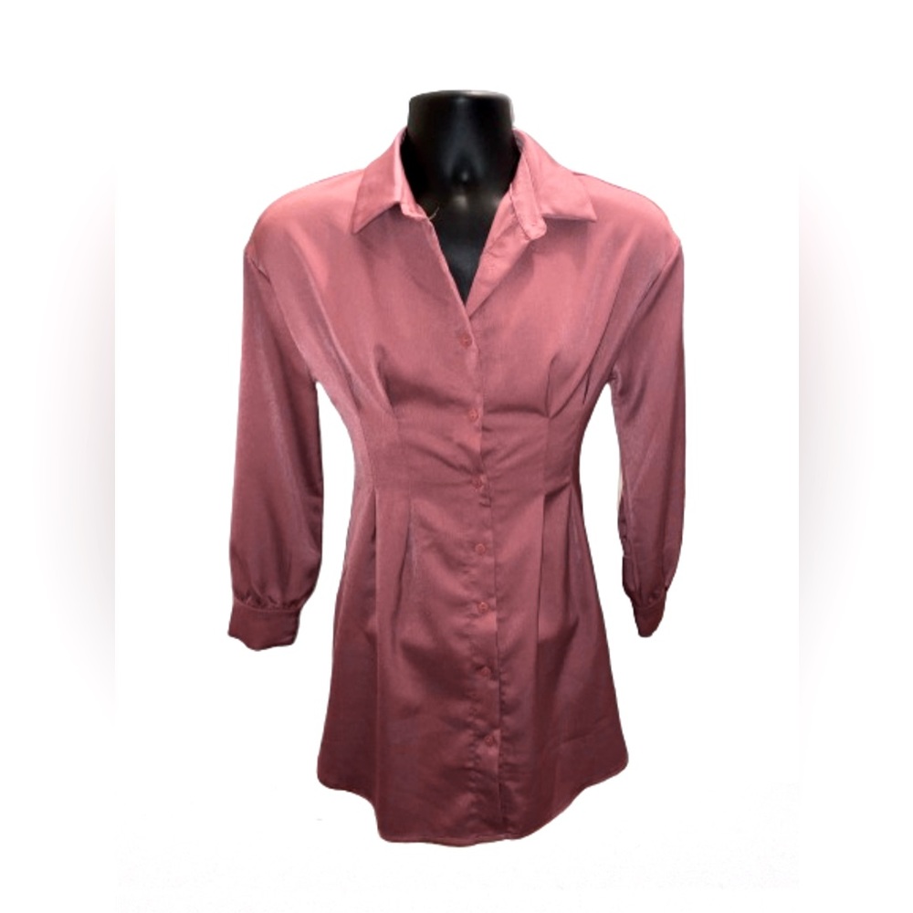 HYFVE dusty pink shirt dress size small